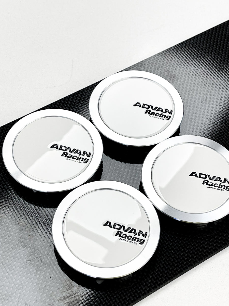 ADVAN RACING CENTER CAP - FULL FLAT 63MM WHITE