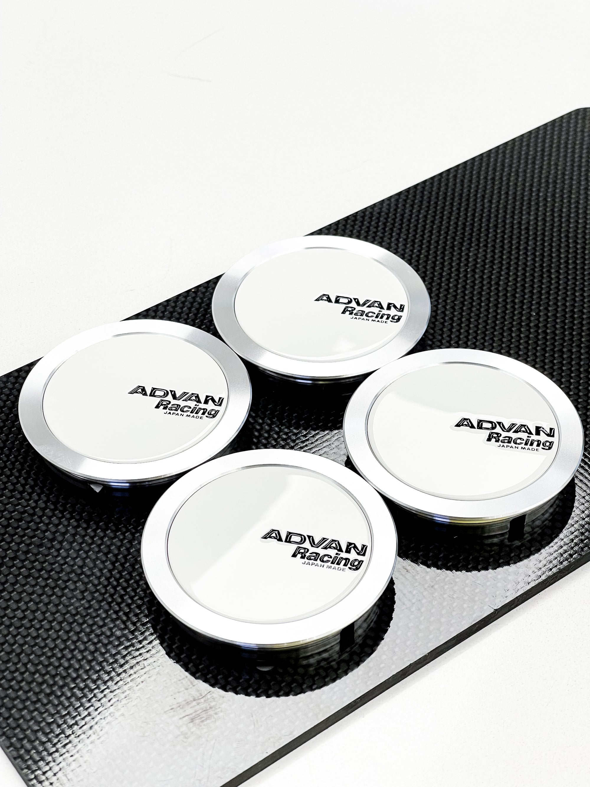 ADVAN RACING CENTER CAP - FULL FLAT 63MM WHITE