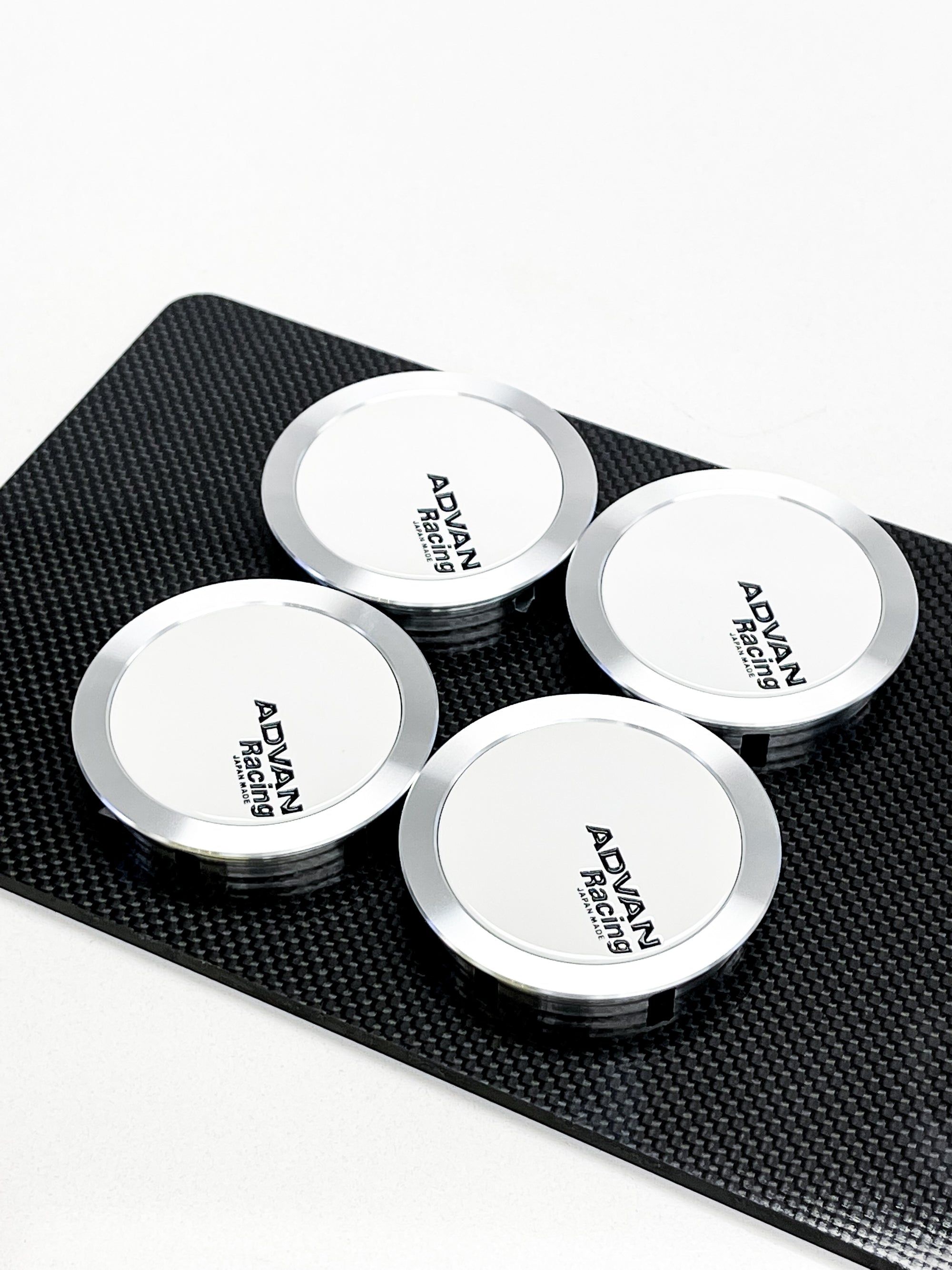 ADVAN RACING CENTER CAP - FULL FLAT 63MM WHITE