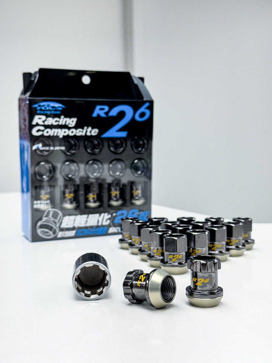 PROJECT KICS R26 LUG NUT SET BLACK CHROME