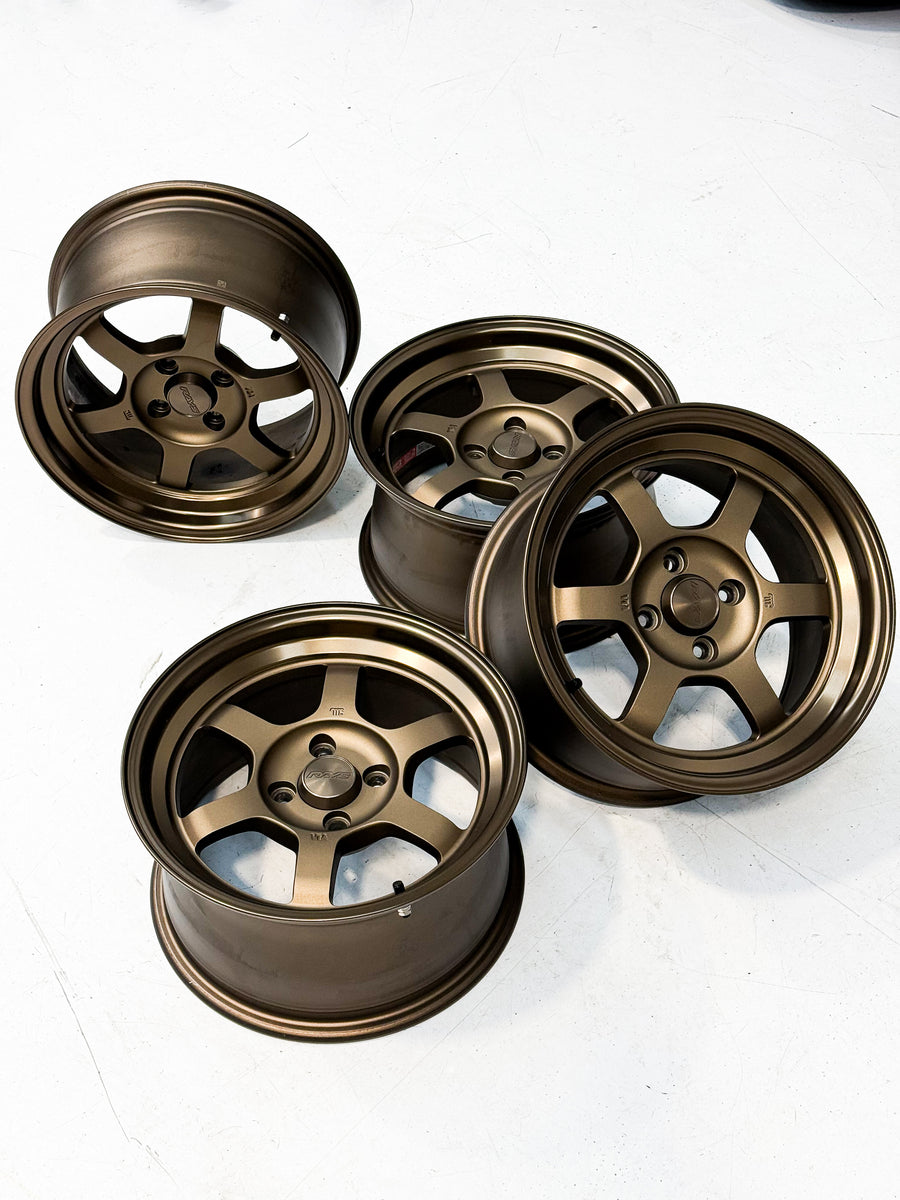 超レア　RAYS TE37C 5J14+45 ブラックアルマイト　送料込 RAYS Volk Racing TE37C Aluminum 15 Inch 5.5j+45 Matte Black