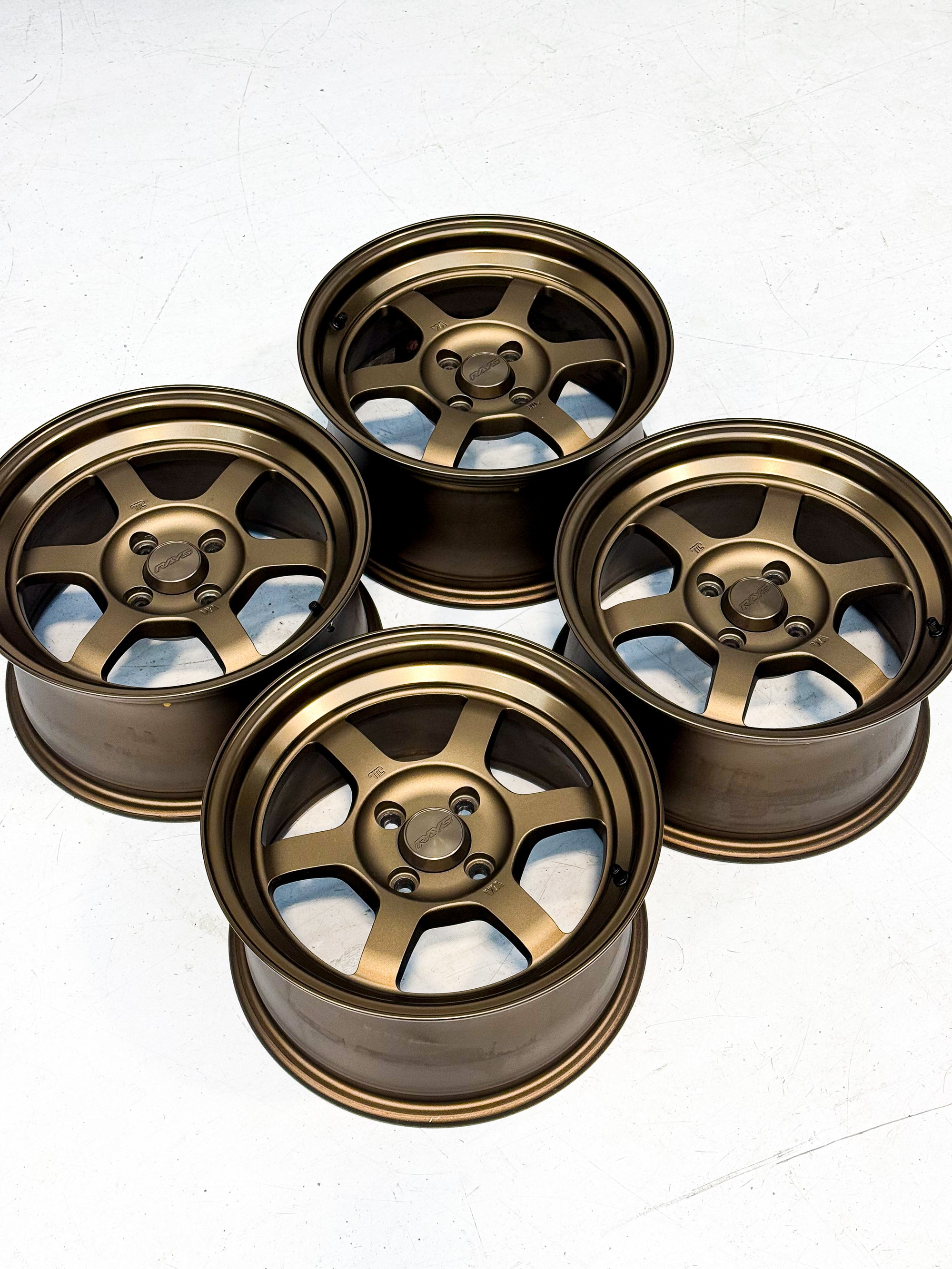 PRE-OWNED VOLK RACING TE37V 15X8 +25 4X100 BRONZE
