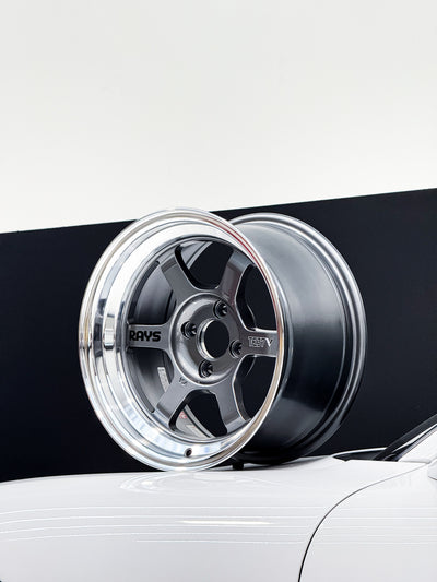 TE37V 15X8 ET0 4X100 GUNMETALLIC POLISH RIM