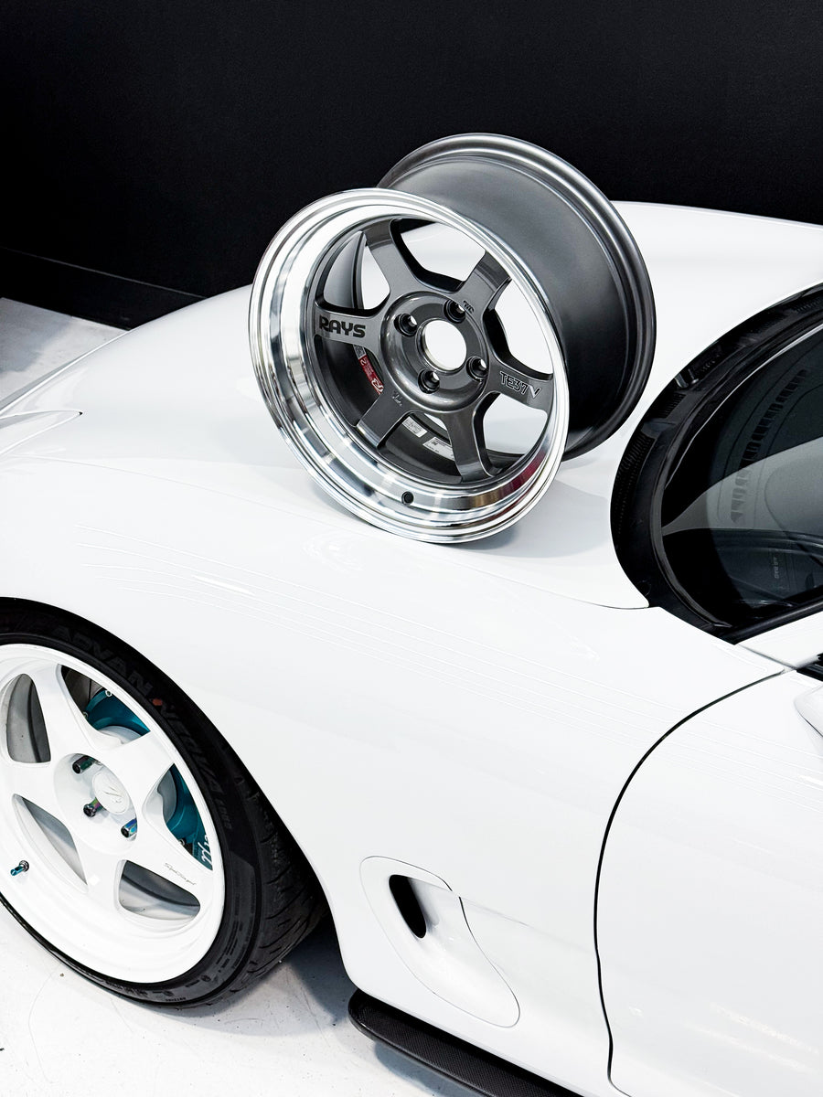 TE37V 15X8 ET0 4X100 GUNMETALLIC POLISH RIM