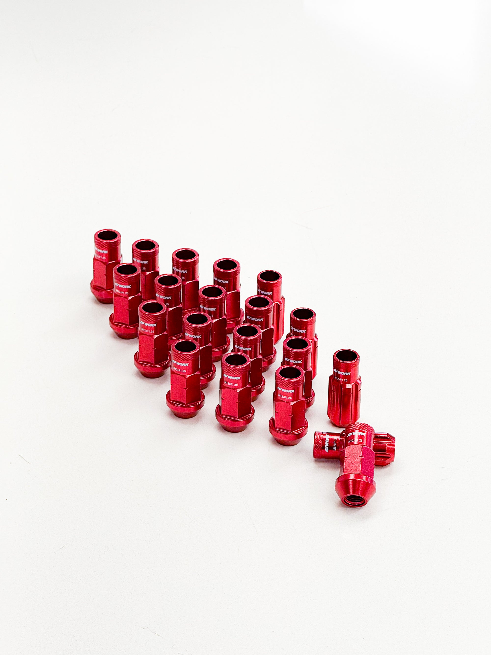 WORK RACING LUGS RED