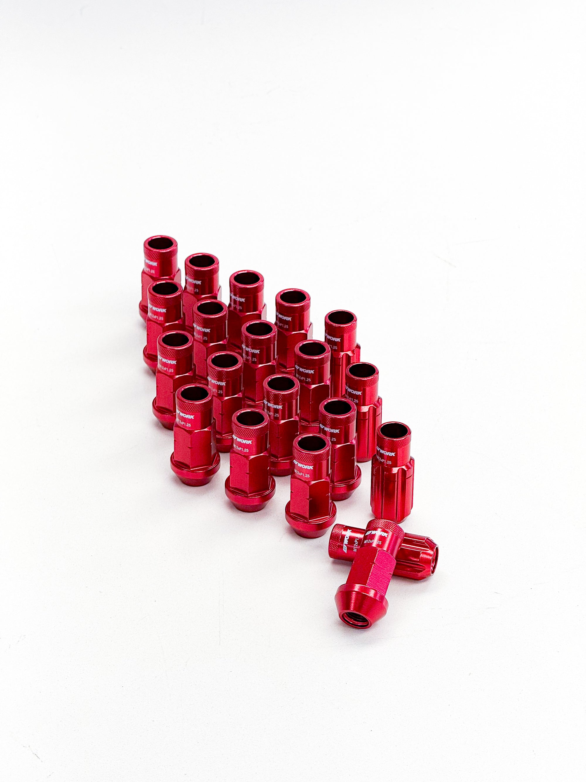 WORK RACING LUGS RED