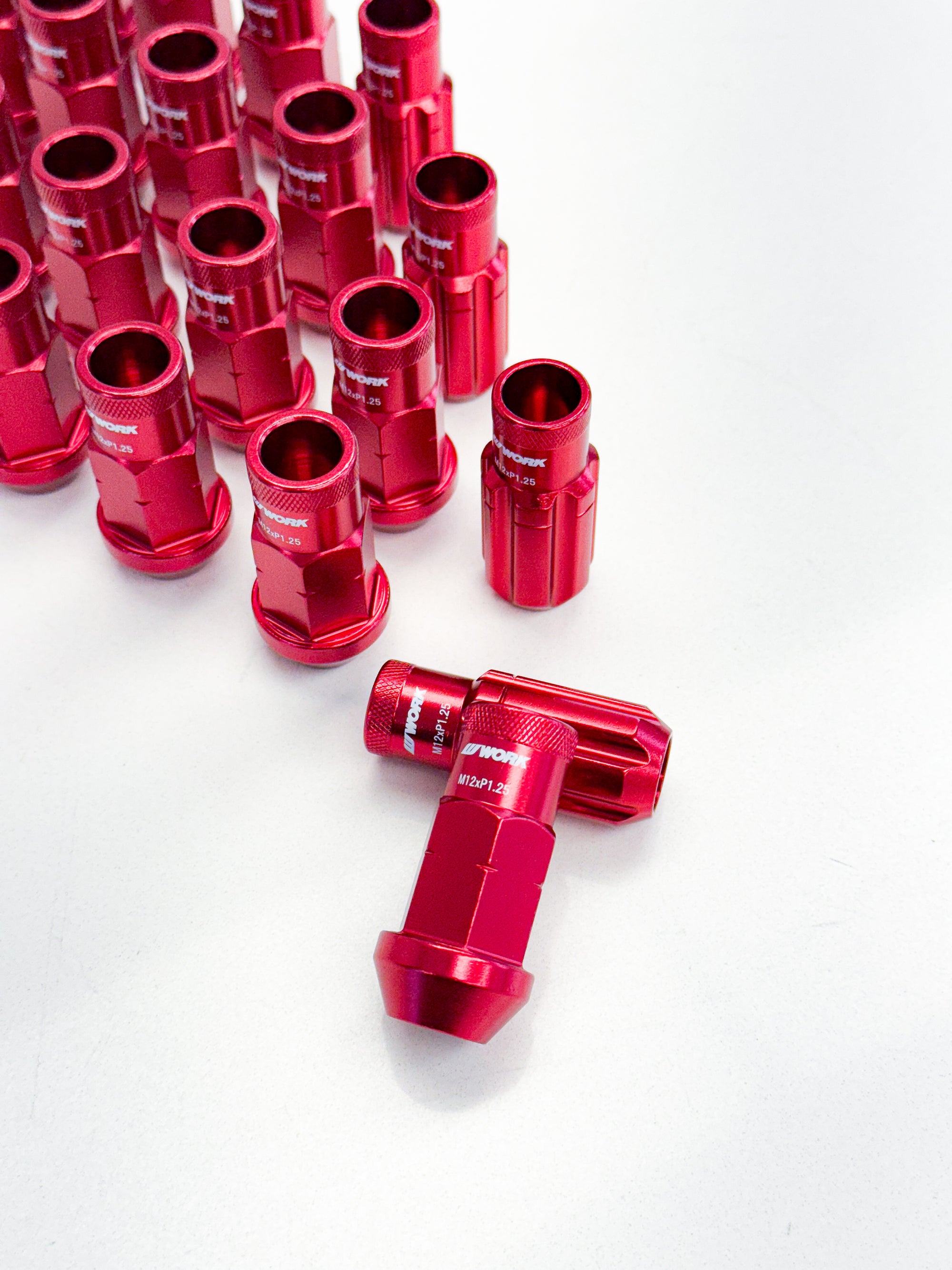 WORK RACING LUGS RED