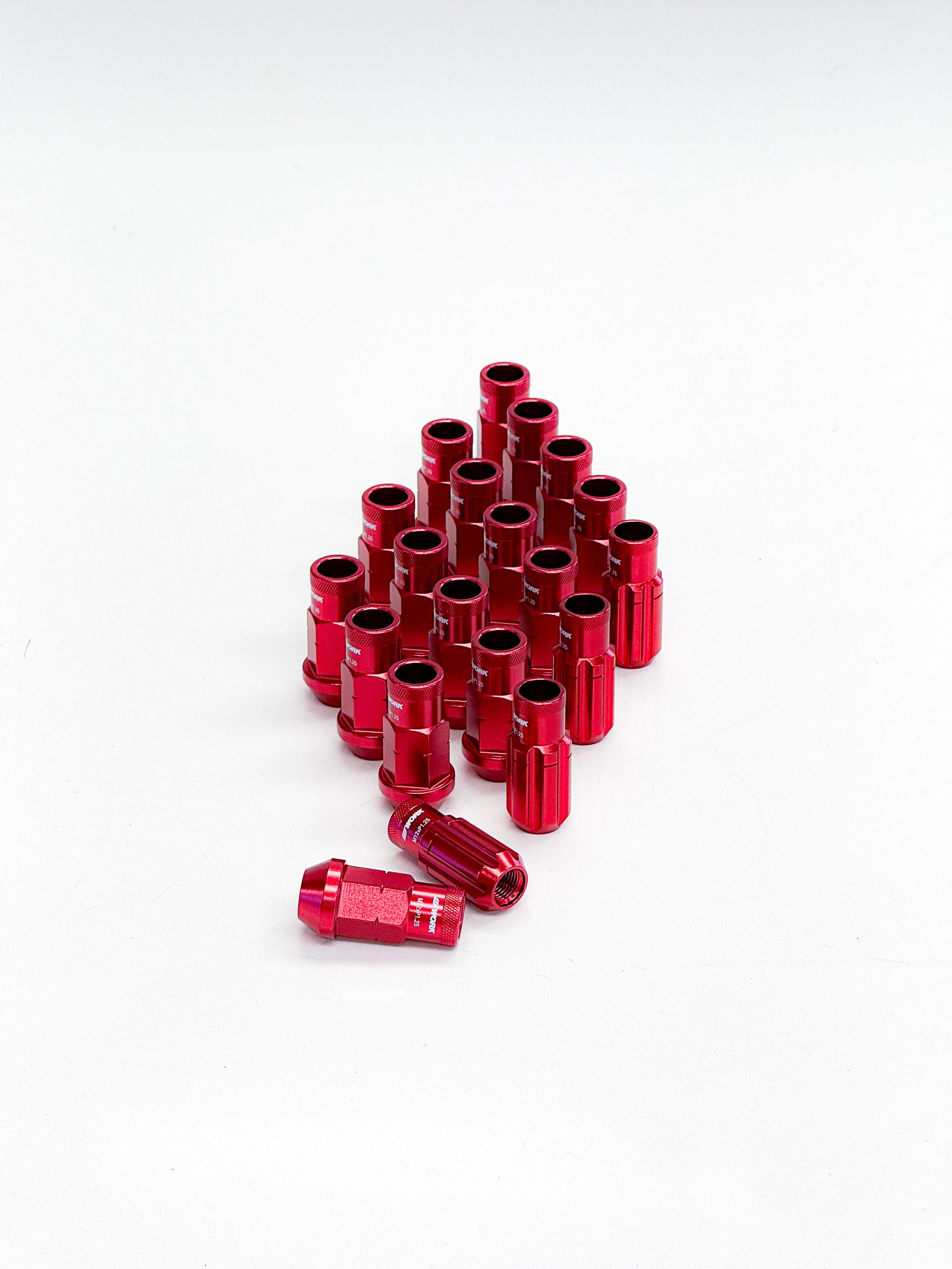 WORK RACING LUGS RED